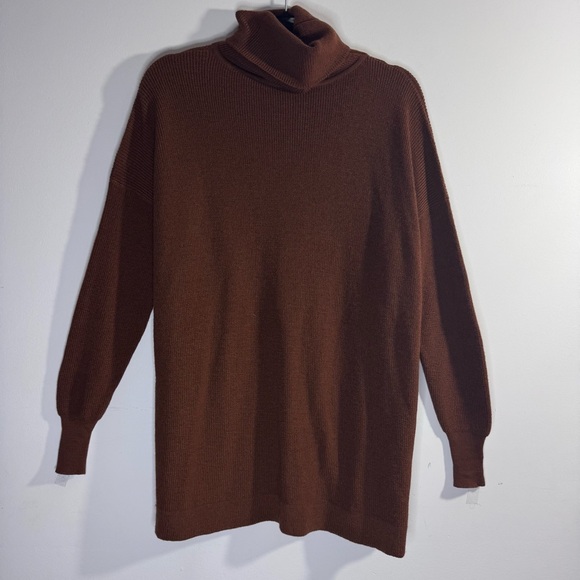 Sita Murt Sweaters - Sita Murt Merino Wool Cowl Neck Sweater Brown Minimalist EU 44 L